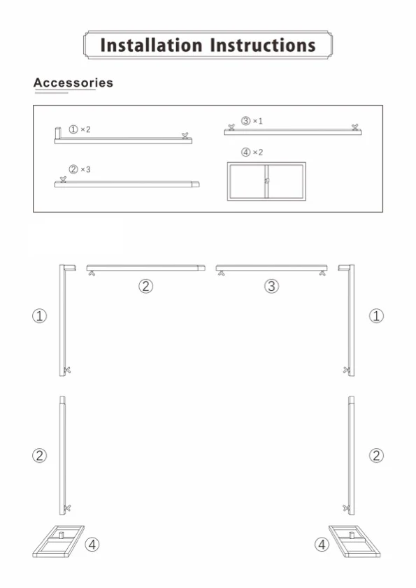Square Stand Arch Decoration Frame - White - Buy now from Celebration Warehouse