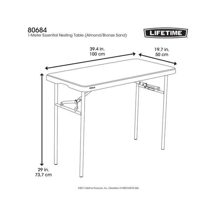 Lifetime 1m Essential Folding Table - 1m - Buy now from Celebration Warehouse