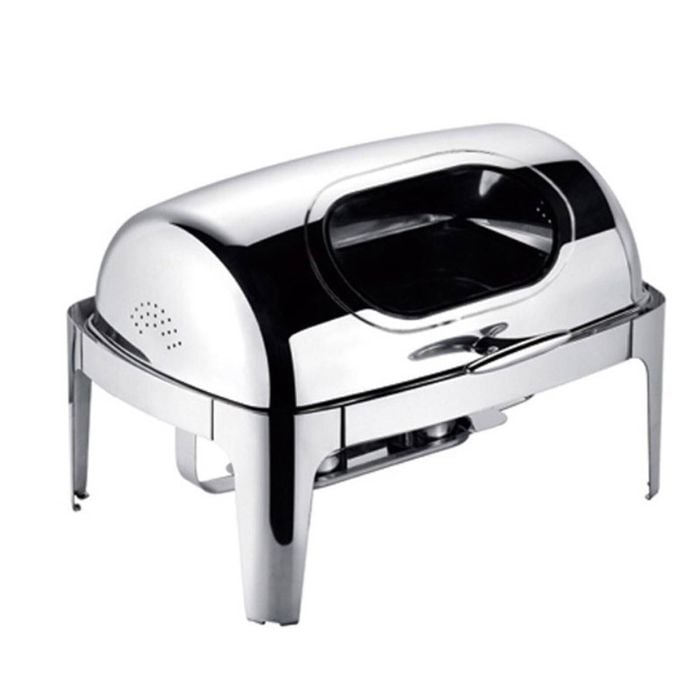 SOGA 6.5L Stainless Steel Double Soup Tureen Bowl Station Roll Top Buffet Chafing Dish Catering Chafer Food Warmer Server - Buy now from Celebration Warehouse