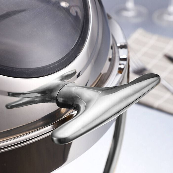 SOGA 6.5L Stainless Steel Round Soup Tureen Bowl Station Roll Top Buffet Chafing Dish Catering Chafer Food Warmer Server - Buy now from Celebration Warehouse