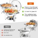 Round Chafing Dish Buffet Set 4.5L Food Pan with Glass Lid - Buy now from Celebration Warehouse