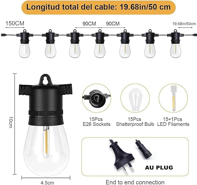 Festoon Lights 10m - Buy now from Celebration Warehouse