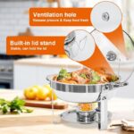 Round Chafing Dish Buffet Set 4.5L Food Pan with Glass Lid - Buy now from Celebration Warehouse