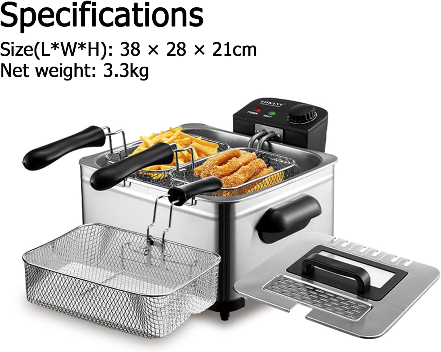 Electric Deep Fryer with Lid - Buy now from Celebration Warehouse