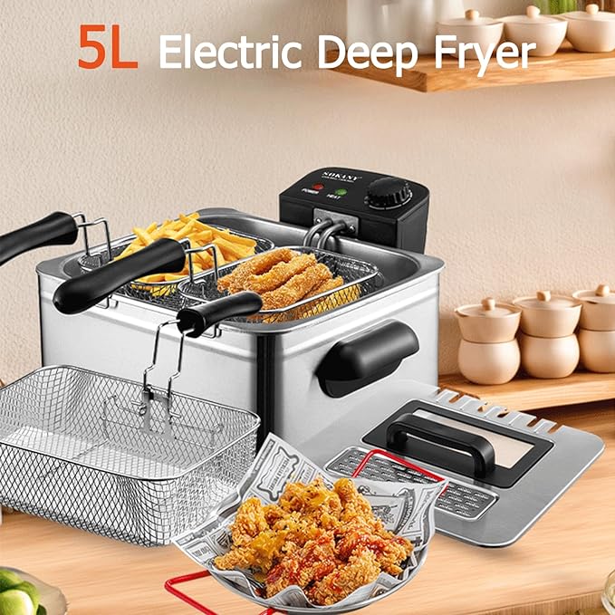 Electric Deep Fryer with Lid - Buy now from Celebration Warehouse