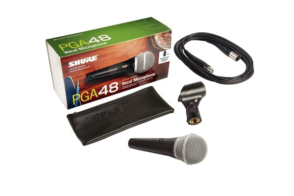Shure Microphone PGA48 XLR Dynamic Mic - Buy now from Celebration Warehouse