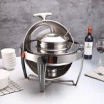 SOGA 6.5L Stainless Steel Round Soup Tureen Bowl Station Roll Top Buffet Chafing Dish Catering Chafer Food Warmer Server - Buy now from Celebration Warehouse