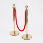 Bollard Velvet Rope - Red (Gold Clips) - Buy now from Celebration Warehouse