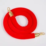 Bollard Velvet Rope - Red (Gold Clips) - Buy now from Celebration Warehouse