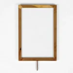Bollard / Stanchion Sign Holder - Gold (A4) with bollard - Buy now from Celebration Warehouse
