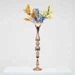Gold Candlestick Pedestal Candelabra and Centrepiece Vase - (58cm Tall) - Buy now from Celebration Warehouse