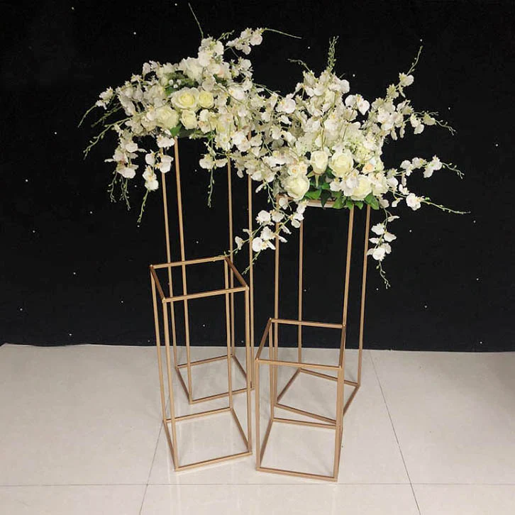Gold Iron Flower Stand Centrepiece 100cmx31cmx31cm - Buy now from Celebration Warehouse