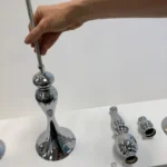 Silver Candlestick Pedestal Candelabra and Centrepiece Vase - 58cm Tall - Buy now from Celebration Warehouse