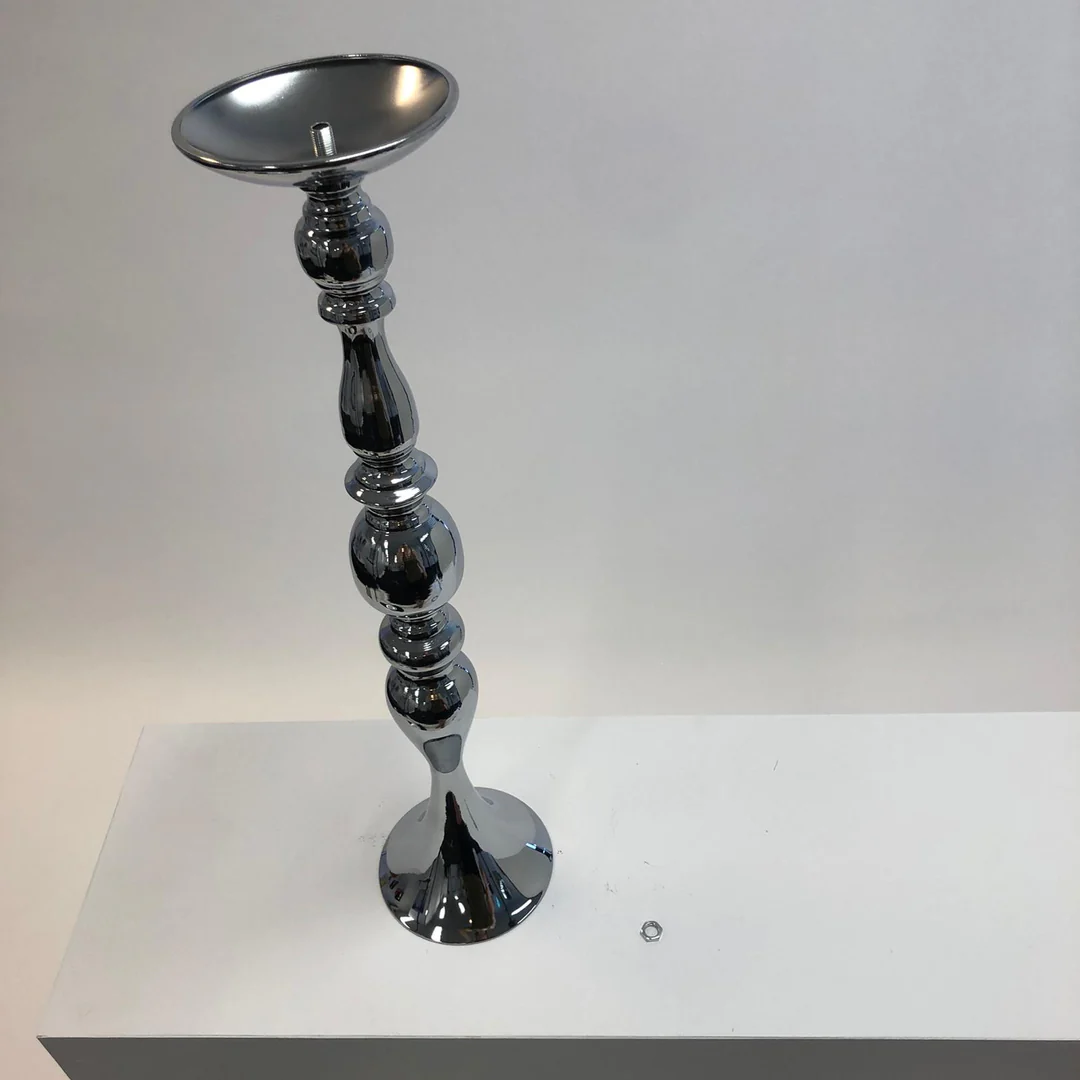 Gold Candlestick Pedestal Candelabra and Centrepiece Vase - (58cm Tall) - Buy now from Celebration Warehouse