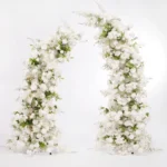 Crescent Arch 2 Piece Flower Frame Package - White - Buy now from Celebration Warehouse