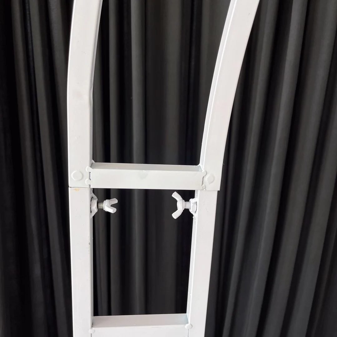 Crescent Arch 2 Piece Flower Frame Package - White - Buy now from Celebration Warehouse