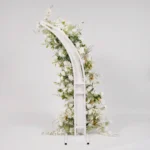 Crescent Arch 2 Piece Flower Frame Package - White - Buy now from Celebration Warehouse