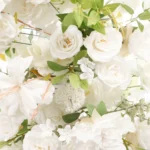 Crescent Arch 2 Piece Flower Frame Package - White - Buy now from Celebration Warehouse