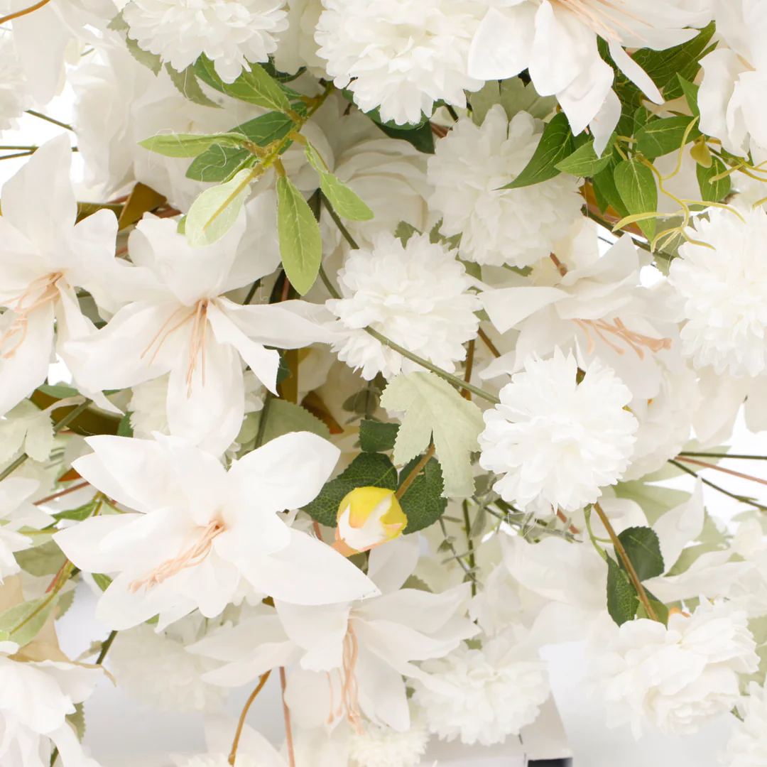 Crescent Arch 2 Piece Flower Frame Package - White - Buy now from Celebration Warehouse