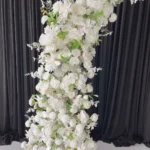 Crescent Arch 2 Piece Flower Frame Package - White - Buy now from Celebration Warehouse