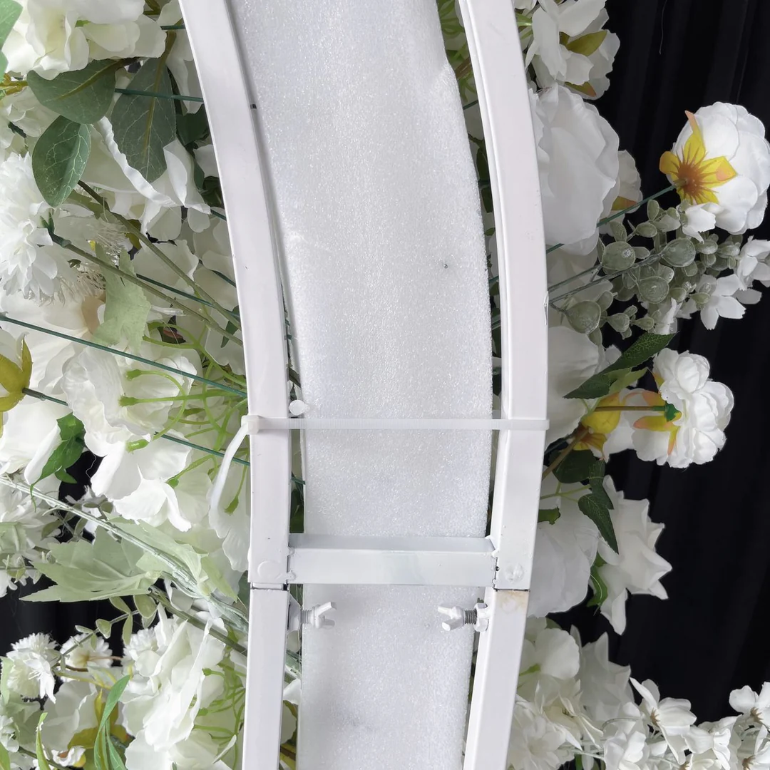 Crescent Arch 2 Piece Flower Frame Package - White - Buy now from Celebration Warehouse