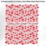 Flower Wall Mesh Stand Frame - Square Edge - WHITE - Buy now from Celebration Warehouse