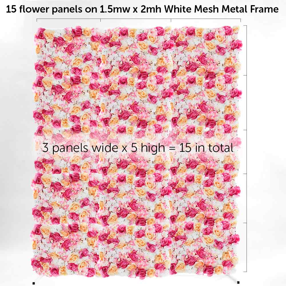 Flower Wall Mesh Stand Frame - Square Edge - WHITE - Buy now from Celebration Warehouse