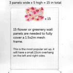 Flower Wall Mesh Stand Frame - Square Edge - WHITE - Buy now from Celebration Warehouse