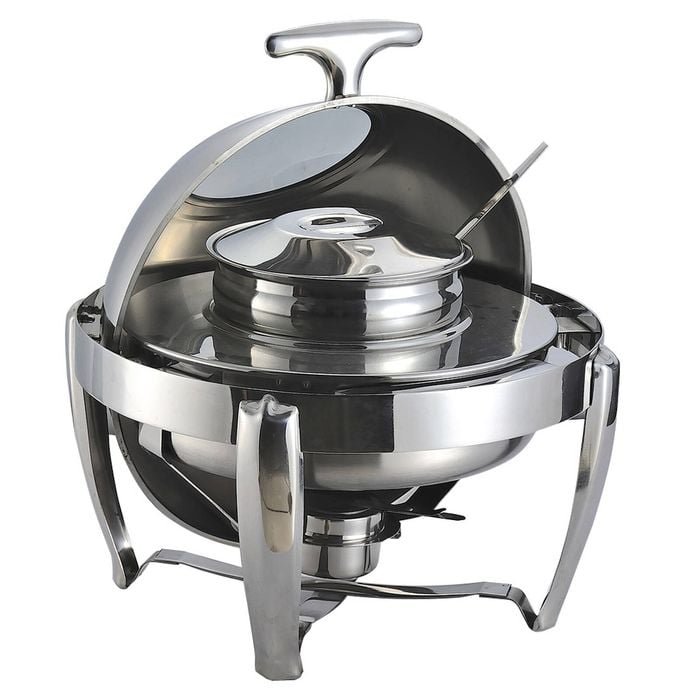 SOGA 6.5L Stainless Steel Round Soup Tureen Bowl Station Roll Top Buffet Chafing Dish Catering Chafer Food Warmer Server - Buy now from Celebration Warehouse