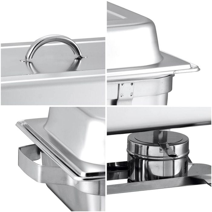 SOGA 4.5L Dual Tray Stainless Steel Chafing Food Warmer Catering Dish - Buy now from Celebration Warehouse