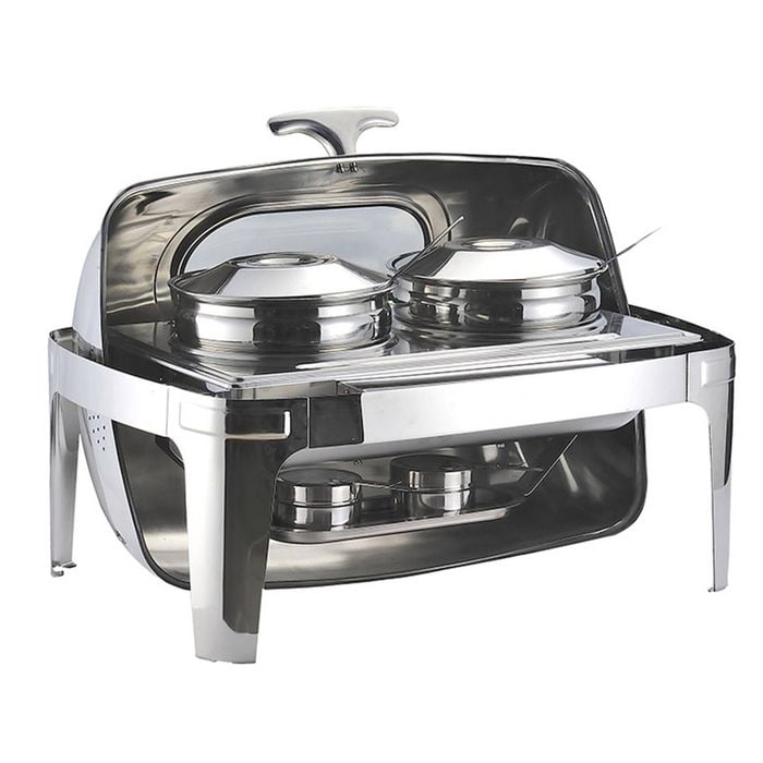 SOGA 6.5L Stainless Steel Double Soup Tureen Bowl Station Roll Top Buffet Chafing Dish Catering Chafer Food Warmer Server - Buy now from Celebration Warehouse
