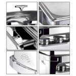 SOGA 6.5L Stainless Steel Double Soup Tureen Bowl Station Roll Top Buffet Chafing Dish Catering Chafer Food Warmer Server - Buy now from Celebration Warehouse