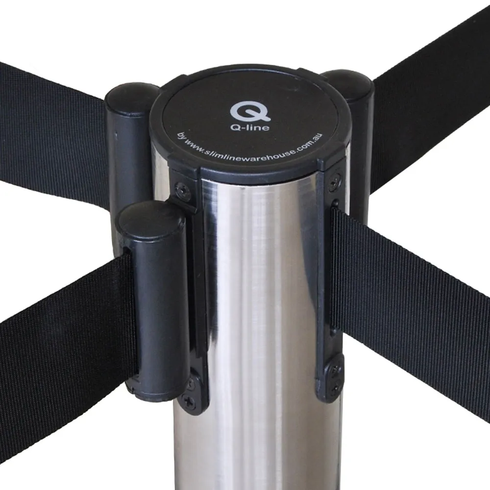 Barrier Posts - Silver with Black belt - Buy now from Celebration Warehouse
