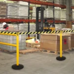 Barrier Posts - Yellow with Black and yellow belt - Buy now from Celebration Warehouse
