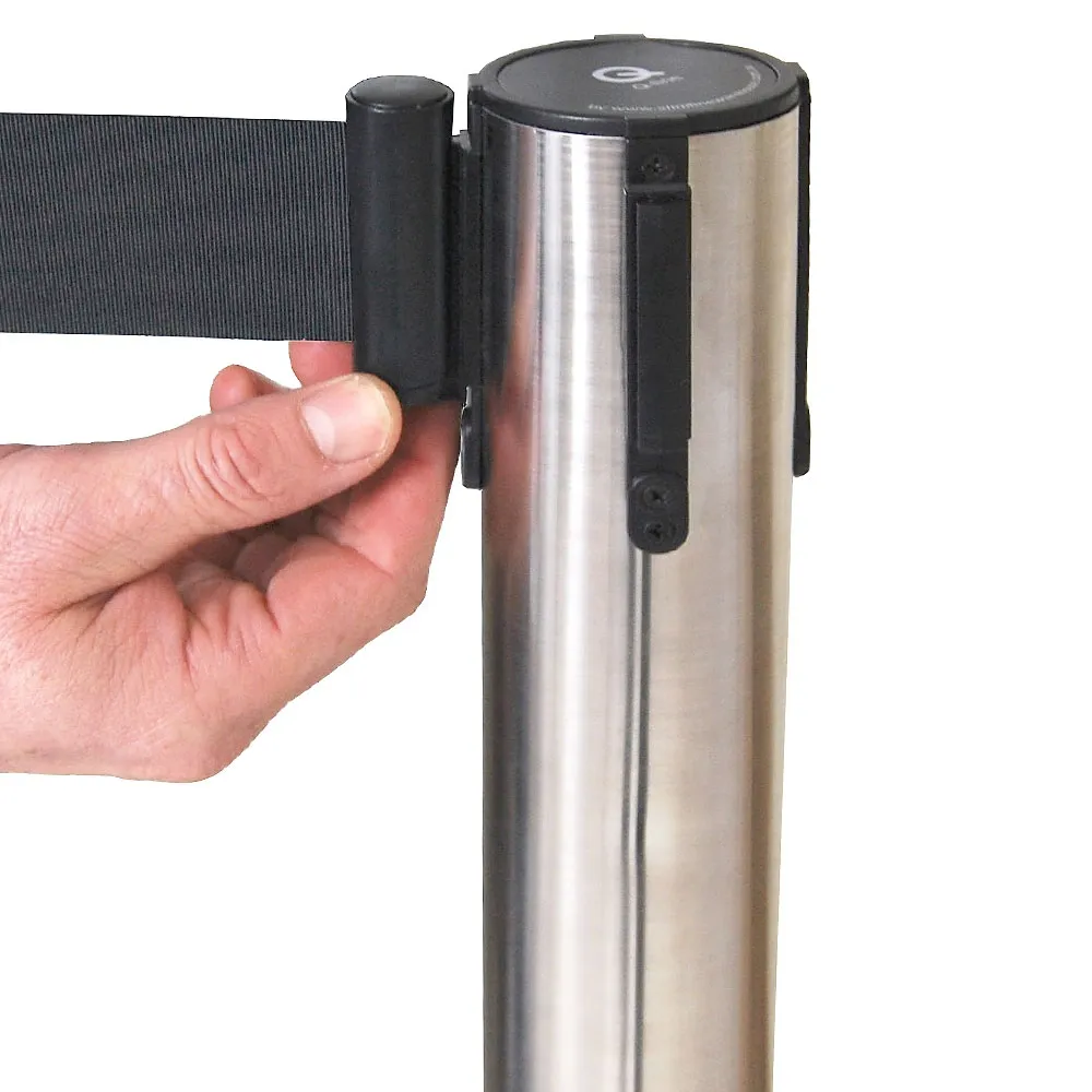 Barrier Posts - Silver with Black belt - Buy now from Celebration Warehouse