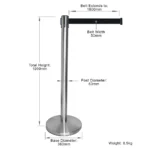 Barrier Posts - Silver with Black belt - Buy now from Celebration Warehouse