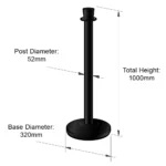 2 Premium Black Bollard - Buy now from Celebration Warehouse
