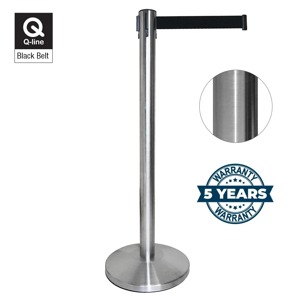 Barrier Posts - Silver with Black belt - Buy now from Celebration Warehouse