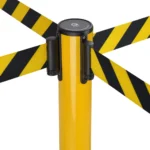 Barrier Posts - Yellow with Black and yellow belt - Buy now from Celebration Warehouse