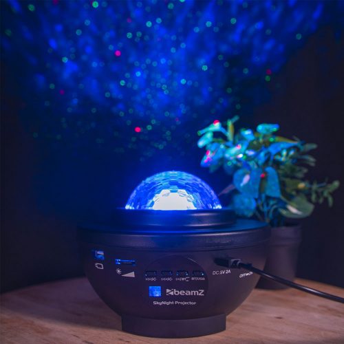Beamz SkyNight Galaxy Projector BT IRC 2x 3W RGBW LEDs - Buy now from Celebration Warehouse